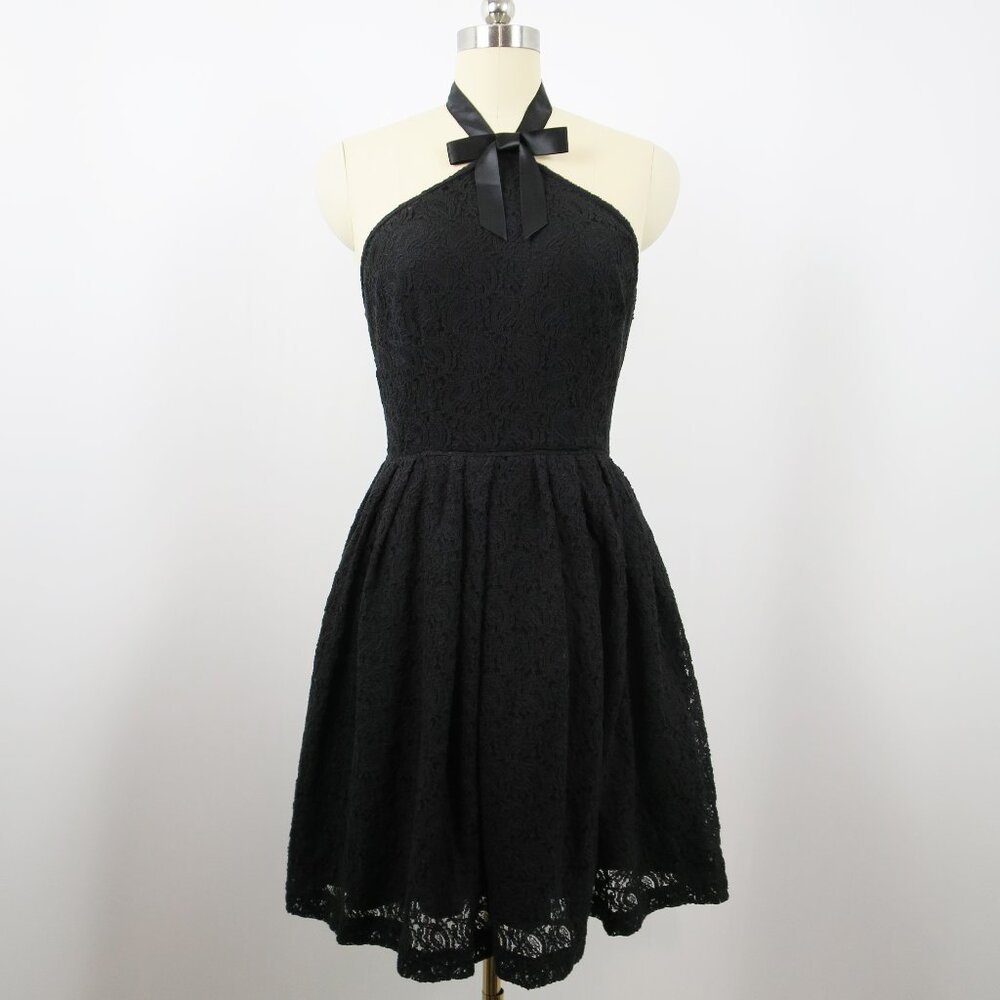 Rodarte x Target Black Lace Ribbon Halter Dress 2009 Size 9